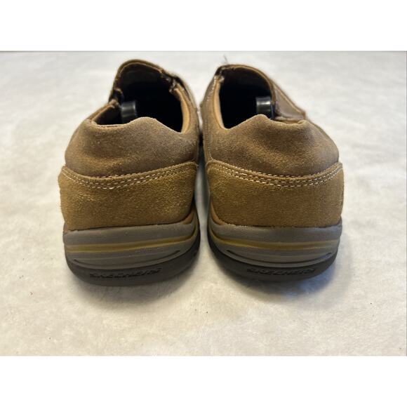 Skechers Men’s Shoes Size 10 Brown Tan Loafers Slip On Relaxed Fit Memory Foam - Picture 5 of 10